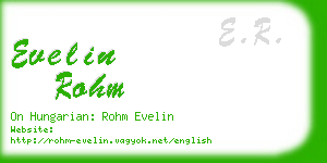 evelin rohm business card